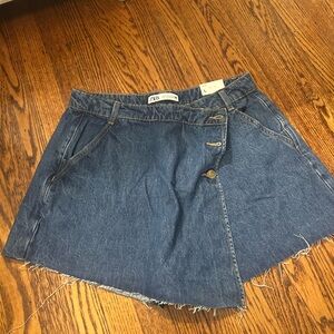 Zara Blue Denim Skort
